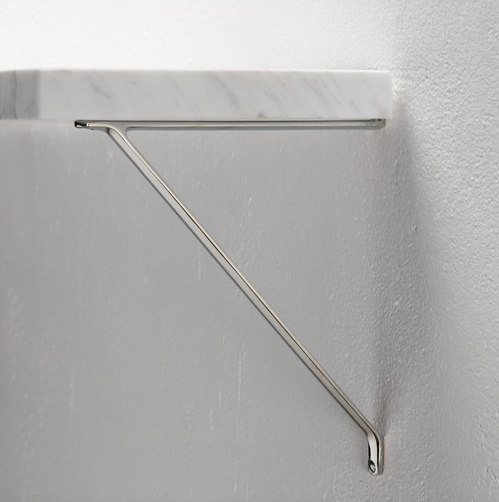 Corston, Brixton Shelf Bracket 200mm, Polished Nickel, £38.40