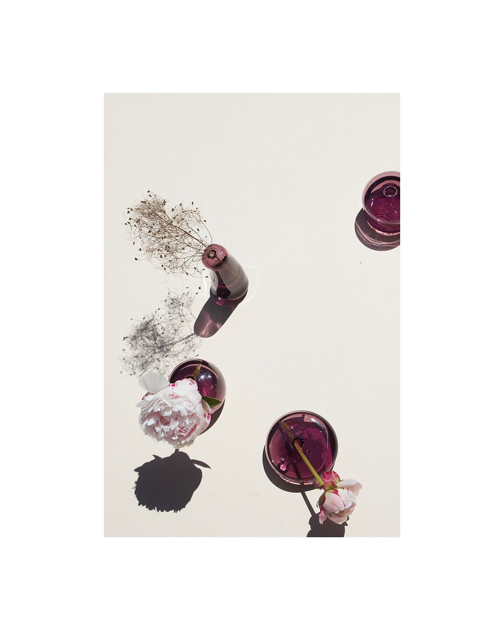 Thumbnail: Little Gem Vase (Plum) + dried flowers