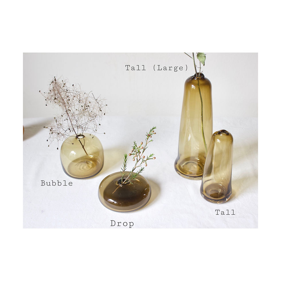 Thumbnail: Little Gem Vase (Wheat) + dried flowers
