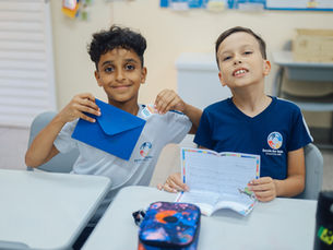 Alunos do Grade 2 trocam cartas com estudantes da escola norte-americana Harmony Grove