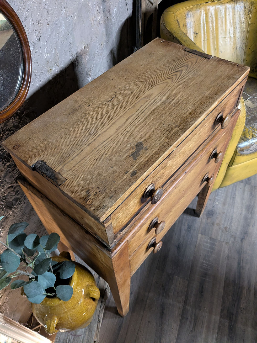Thumbnail: Antique printers press drawers. 