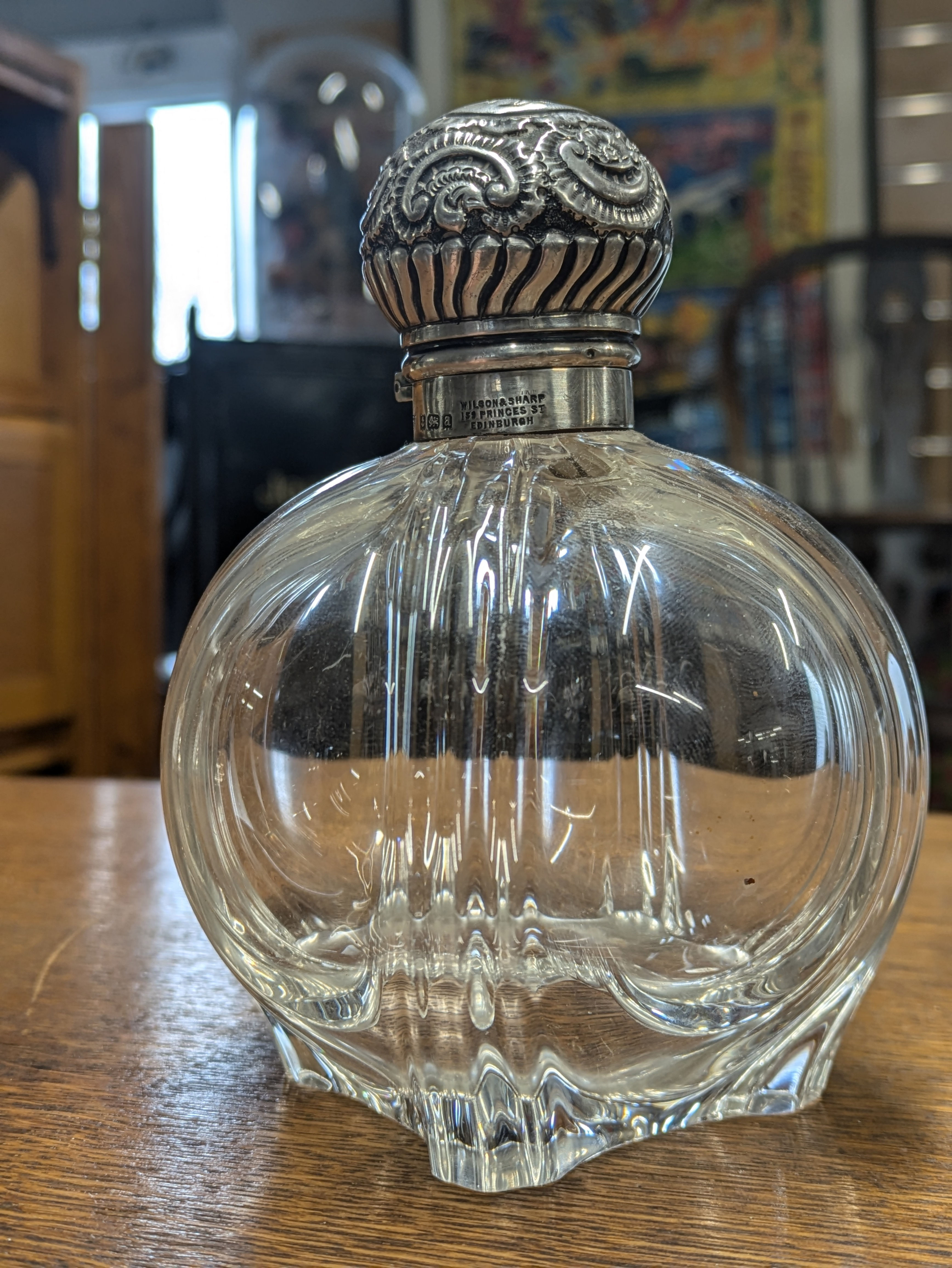 Scent Bottle with Silver Top