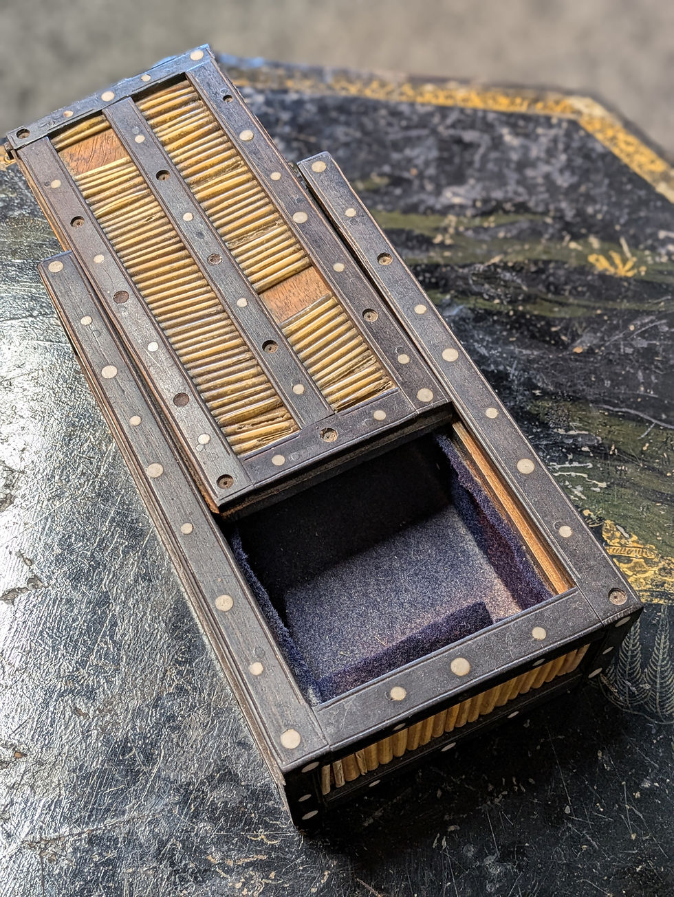 Thumbnail: Vintage Porcupine Quill Box  (AF)