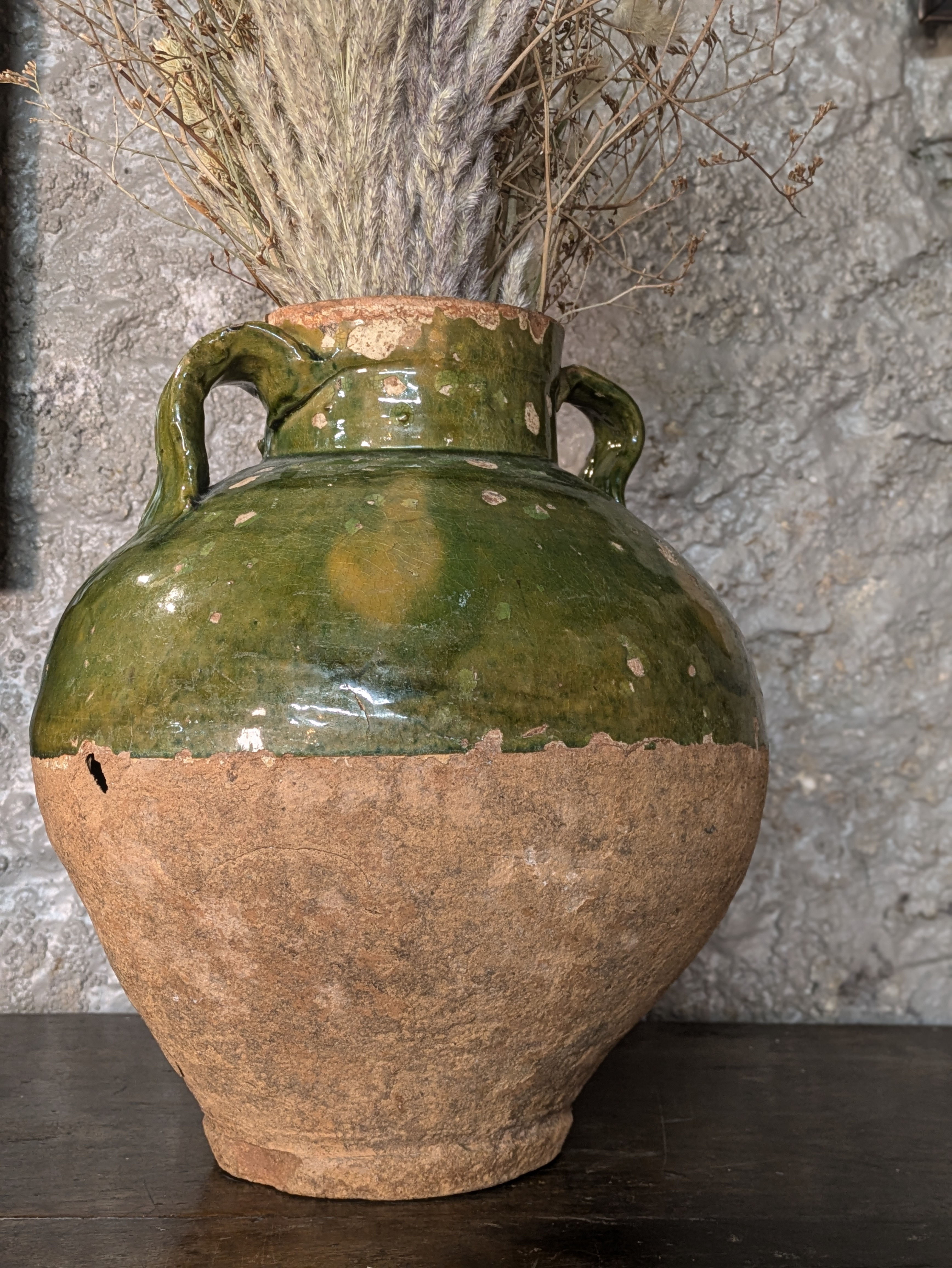 19th Century Green Confit Pot