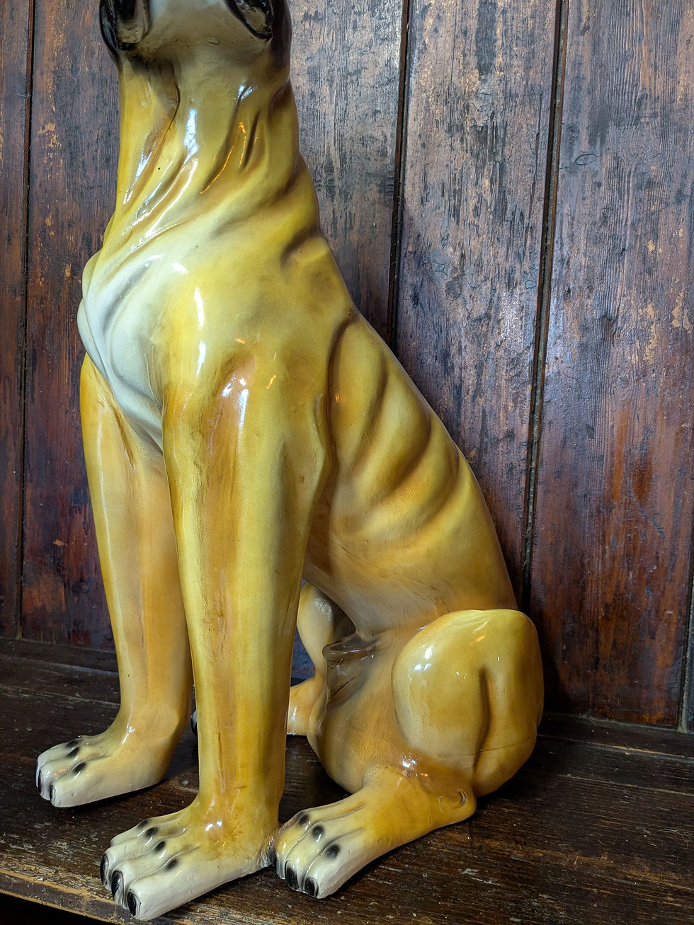 Thumbnail: Vintage ceramic dog. 