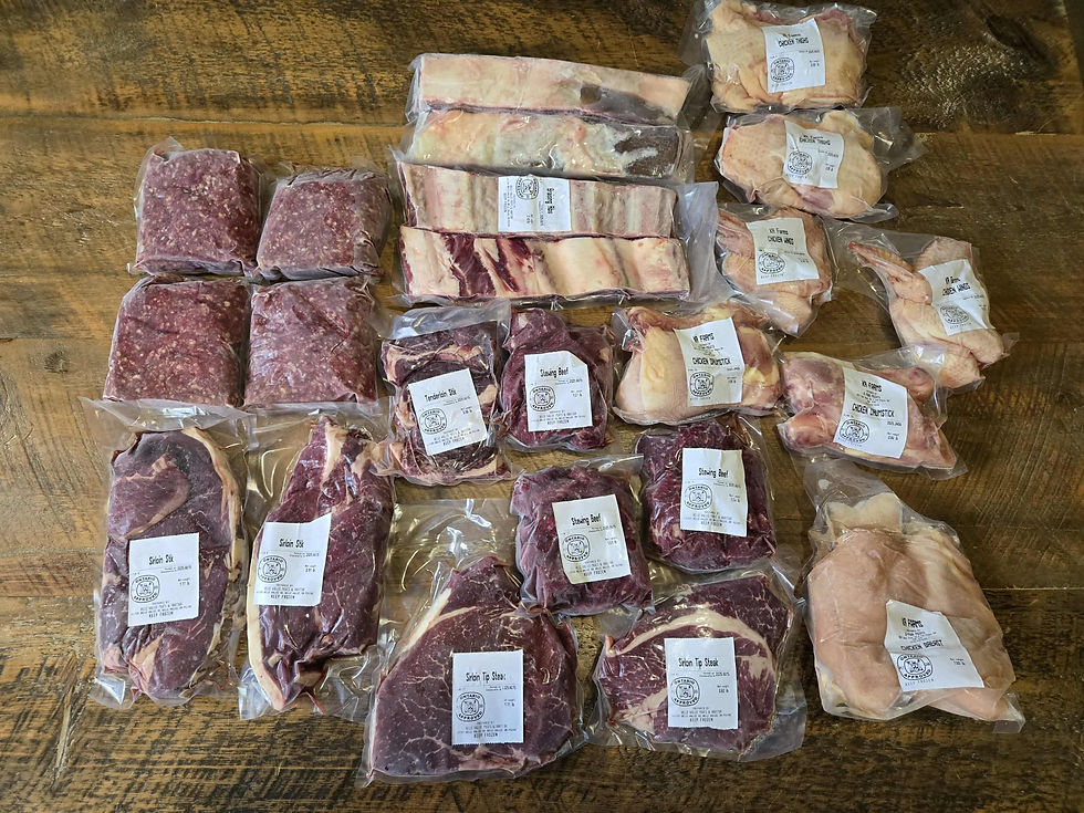 Custom small meat packages