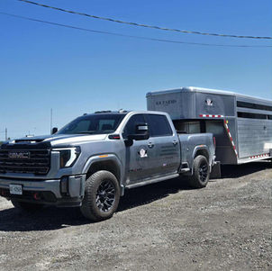 Around the Farm at KR Farms in New Liskeard - stock trailer ready to go