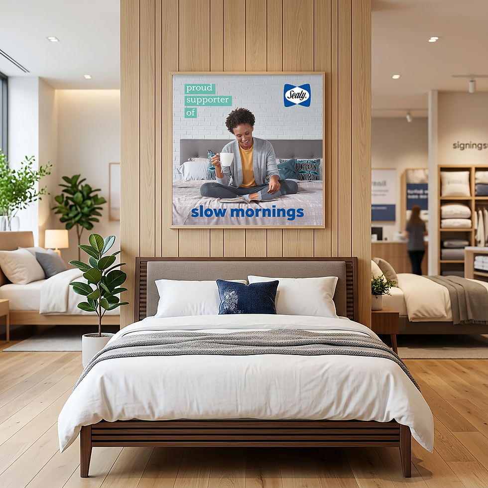 2026-WebsitePortfolio_Firefly_Gemini Flash_square poster mockup for retail mattress store