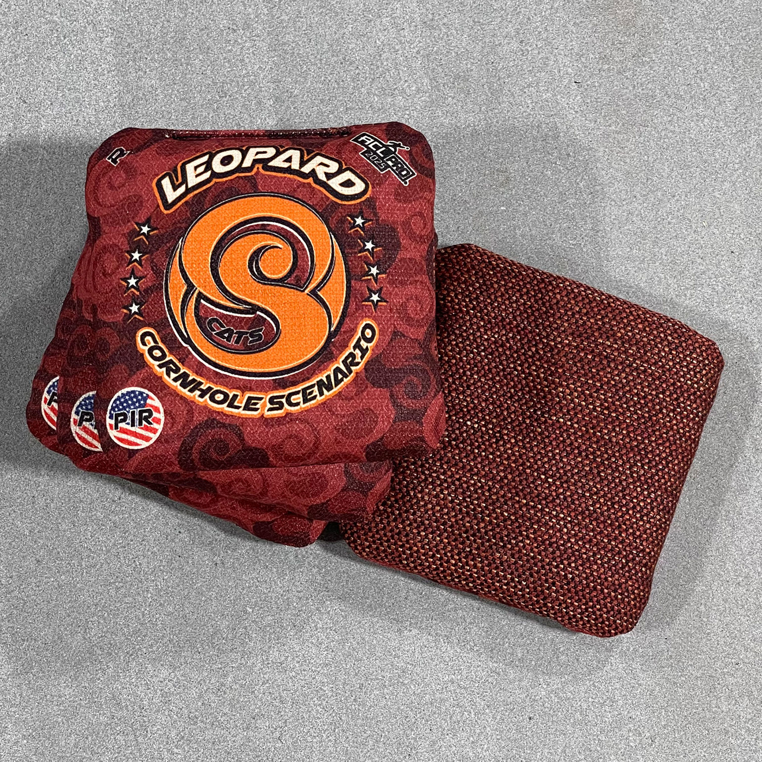 LEOPARD - CS Burgundy & Orange