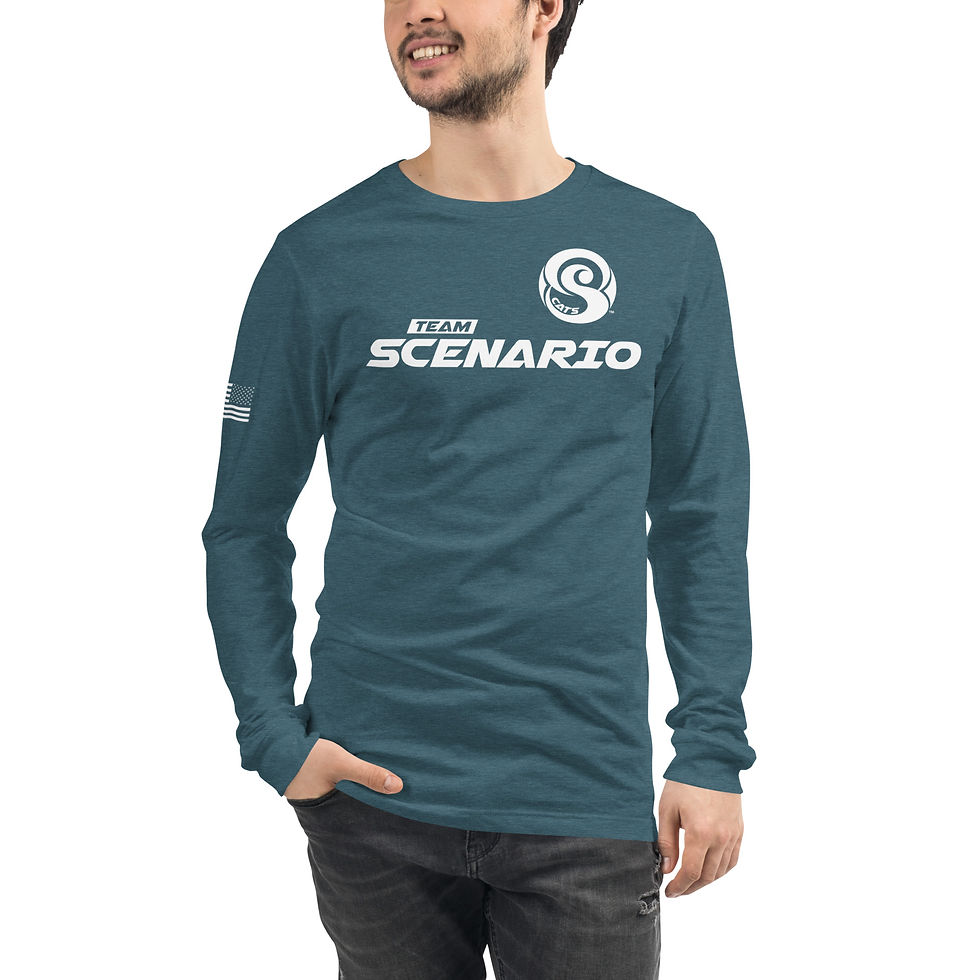 Thumbnail: Team Scenario CS Coed Long Sleeve Tee w/flag