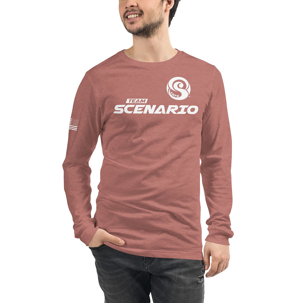 Thumbnail: Team Scenario CS Coed Long Sleeve Tee w/flag