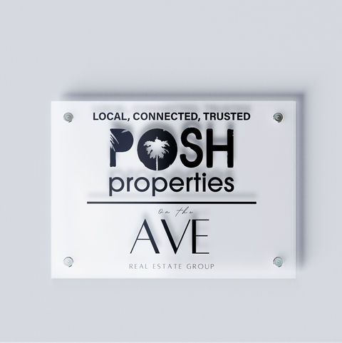 Posh Realty Delray Beach Acrylic office sign