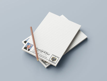 travel agent stationary printing, custom printed notepad