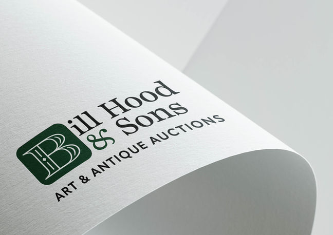 Billhood and Sons logo, custom antique store printing, business logo design delray beach, fl.