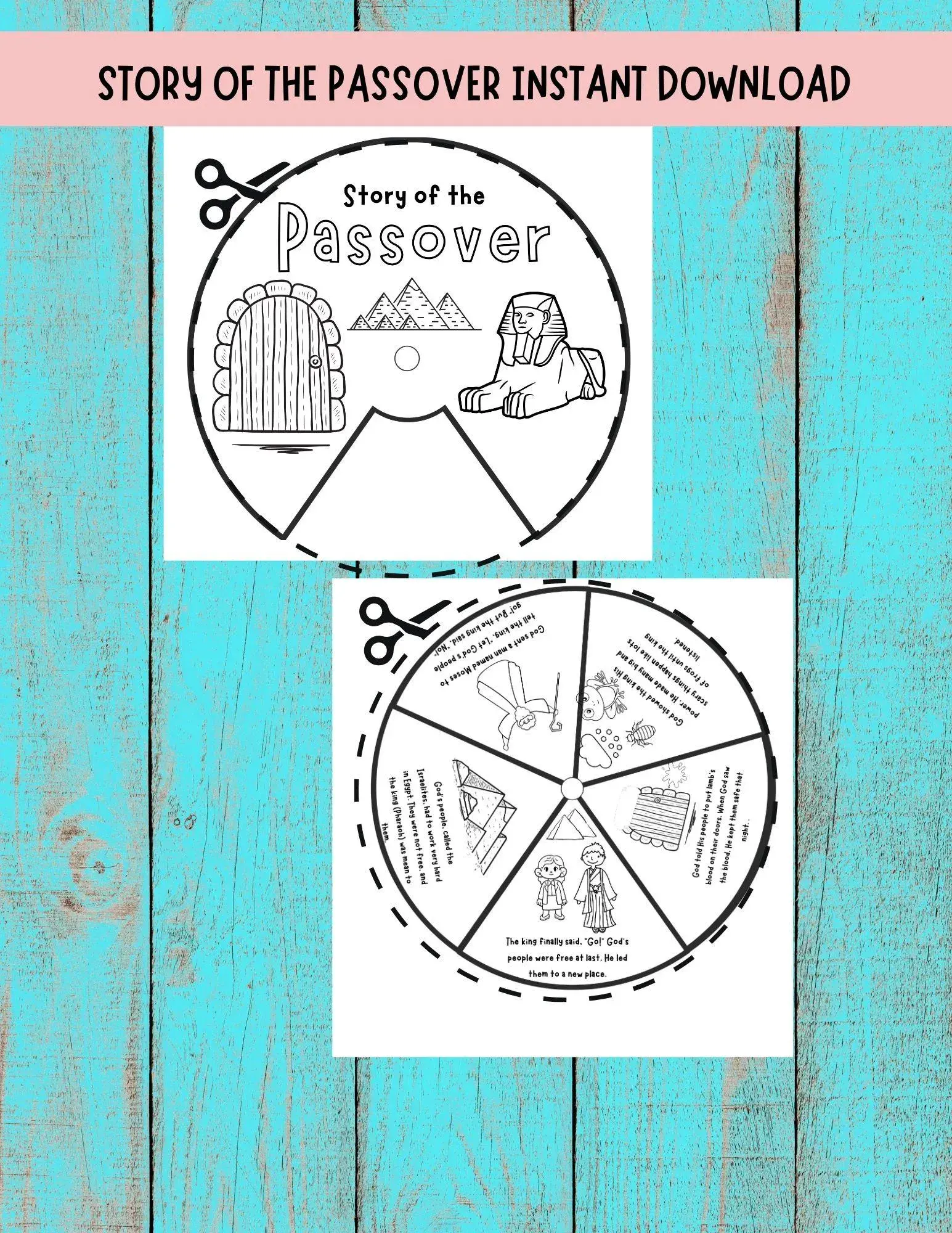 Passover Story Wheel – Printable for Kids