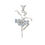 Thumbnail: Ballerina Jewelled Pendant with Silver Chain