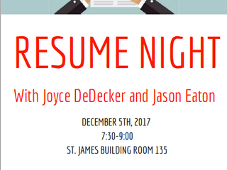 Join us for our Resume Night!