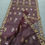 Thumbnail: Meron color Half Silk Jamdani Saree With Blouse Piece
