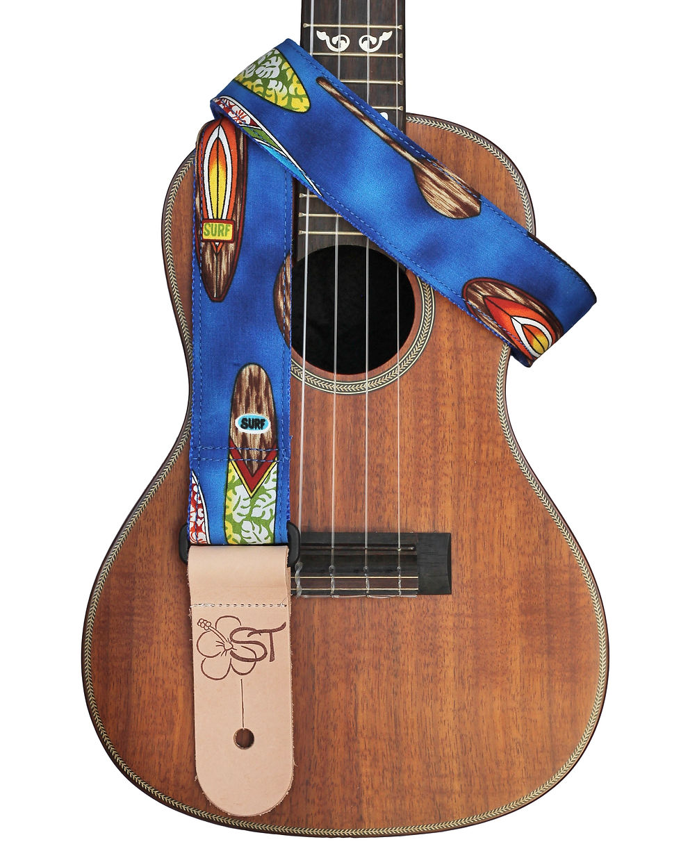 Surfboard ukulele strap