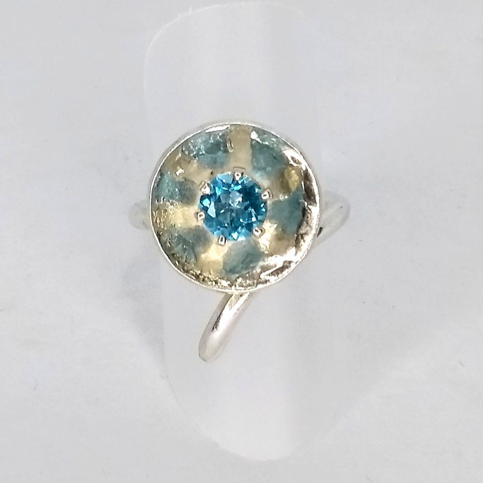 Thumbnail: Swiss Blue Topaz Open-band Ring