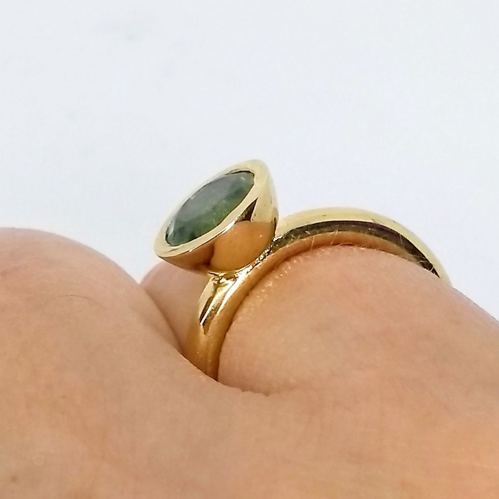 Thumbnail: Catherine Faceted Fluorite & Gold Ring