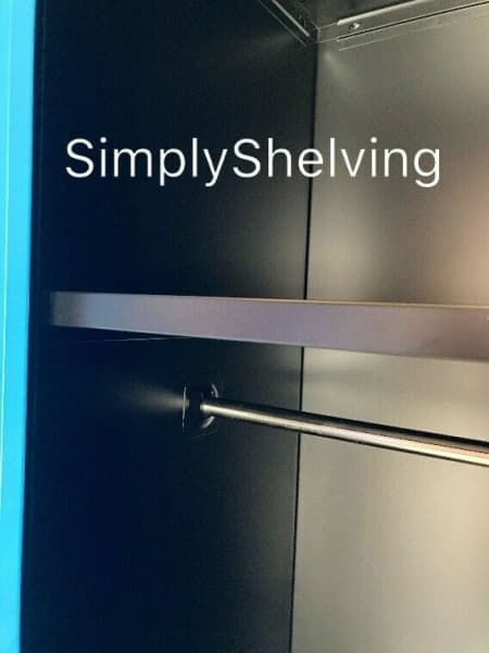 Thumbnail: Locker Storage Cabinet 2 Shelf Blue/Black