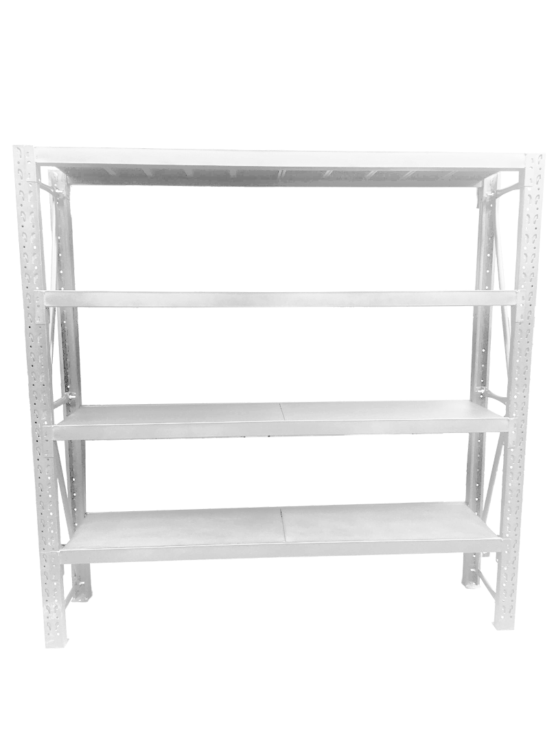 Thumbnail: 2m High x 2m Long x 60cm Deep 200kg per shelf 4 Shelves All White Heavy Duty Garage Shelving