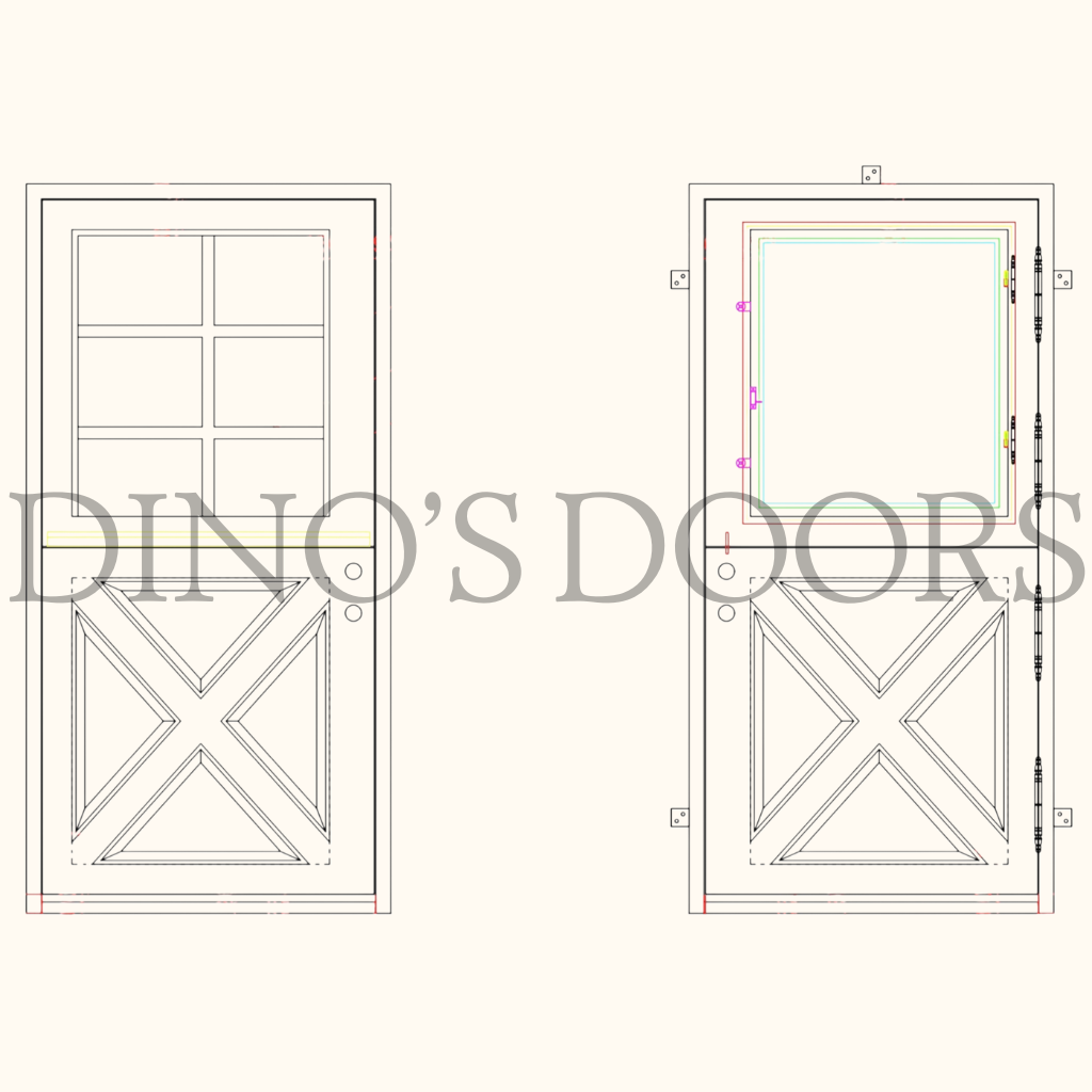 48"x96" Modern Farmhouse Dutch Iron Door - Single
