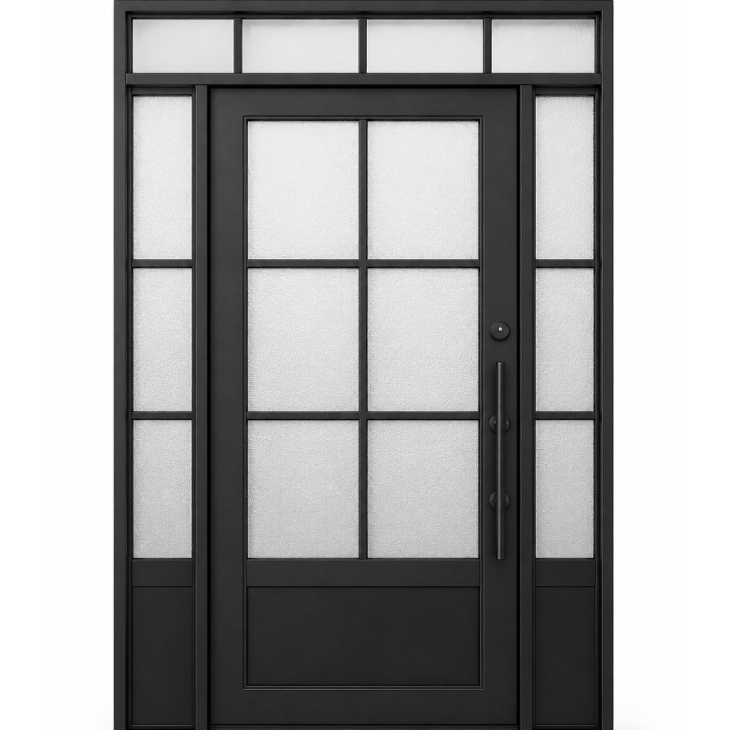 65x96 Modern Single Iron Door