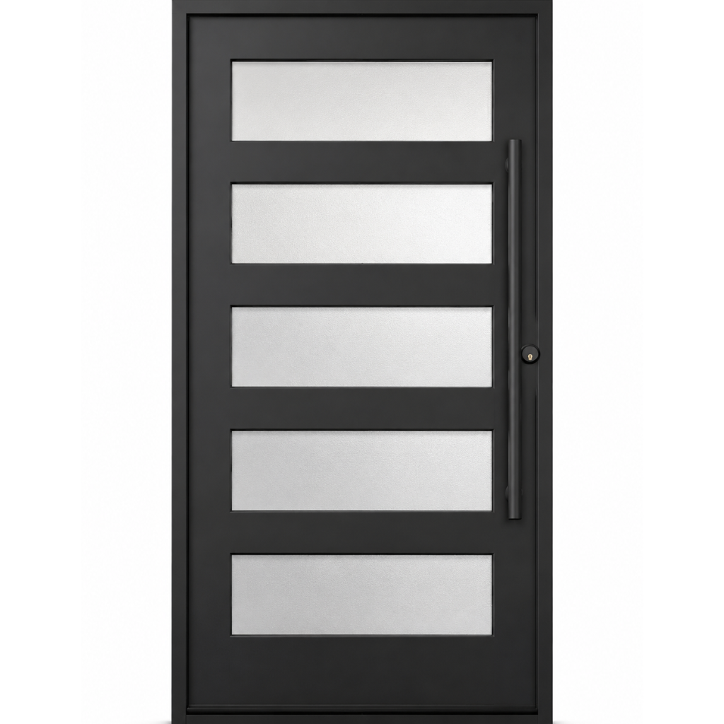 60x96 Modern Single Iron Door