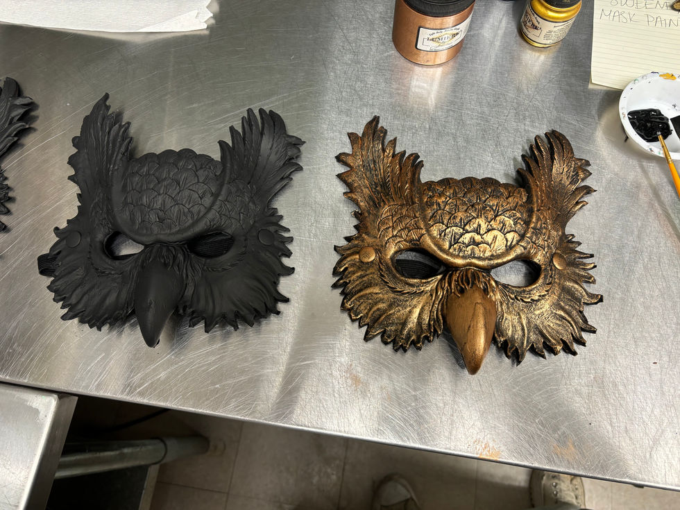 Masks for the ball scene in Sweeney Todd