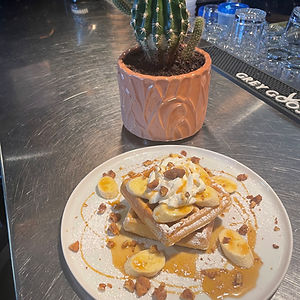 Banana-Walnut Waffle