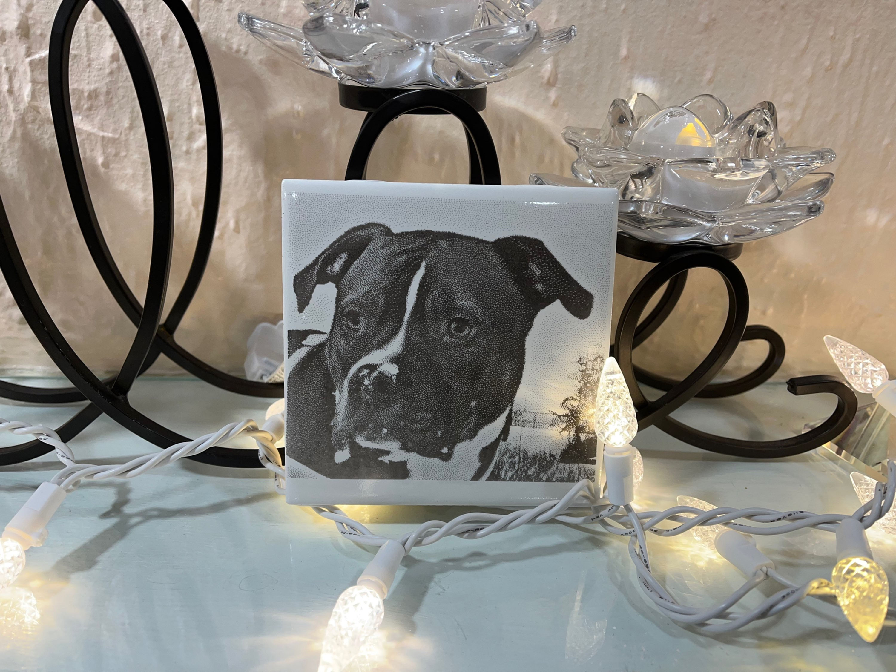 Photo Tile Laser Etched 