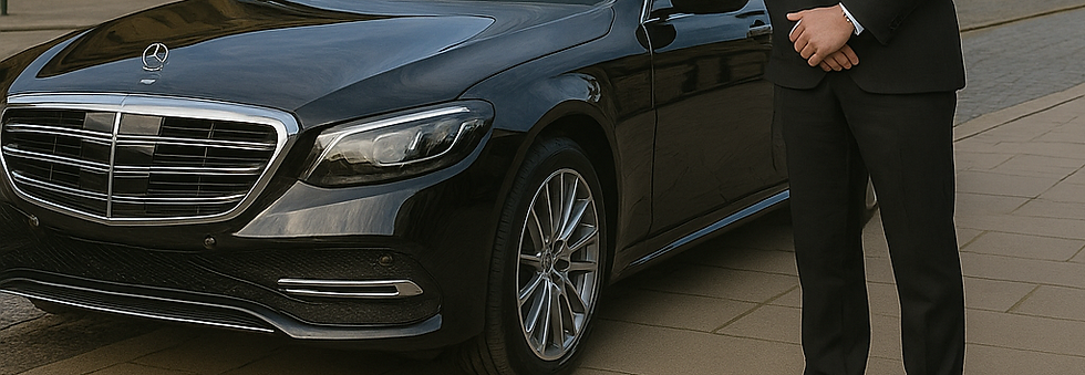 Chauffeur Parked outside St. Georges Hall