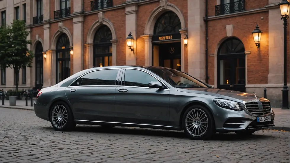 Stylish S Class Mercedes Vehicle Ready for Concert Goers