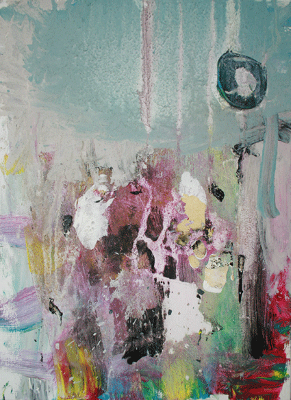 LLUVIA Y CUADRO DE MUÑECOS 46X33 cms