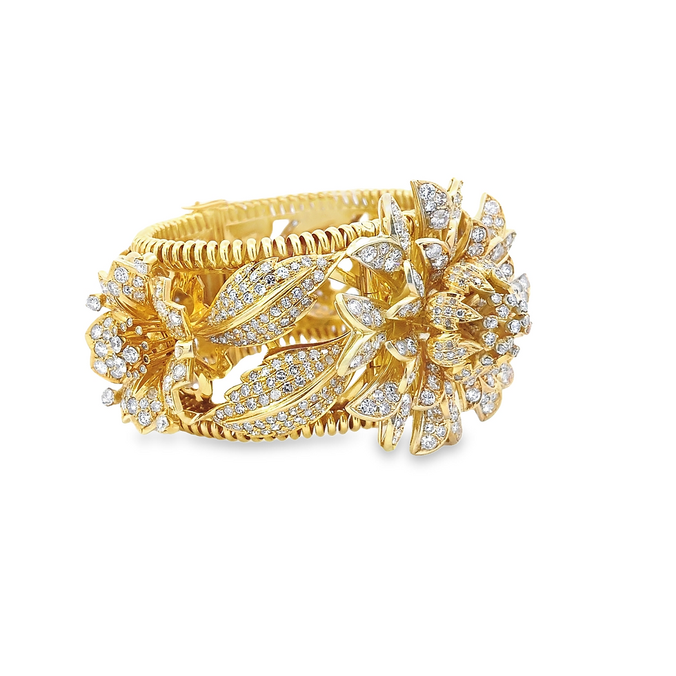 Flower Diamond Bangle