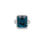 Thumbnail: Radiant Cut London Blue Topaz and Diamond Ring