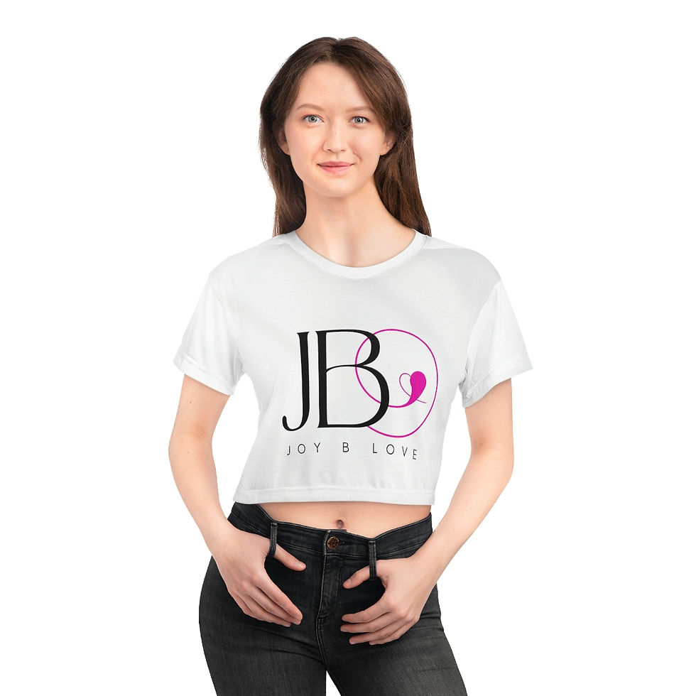 Thumbnail: JOY B LOVE AOP Crop Tee