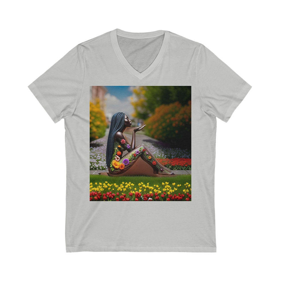 Thumbnail: JOY B LOVE Unisex Jersey Short Sleeve V-Neck Tee
