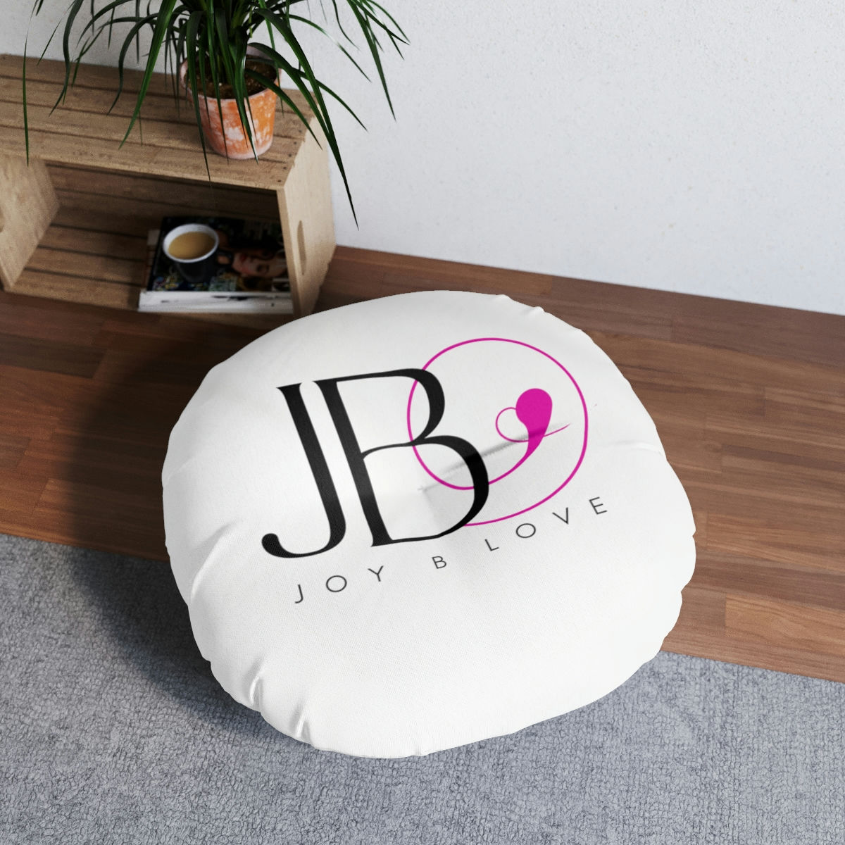 Joy B Love Tufted Floor Pillow, Round