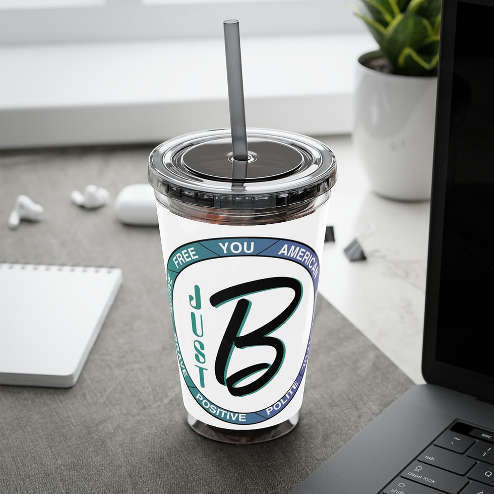 Thumbnail: JUST "B" Sunsplash Tumbler with Straw, 16oz