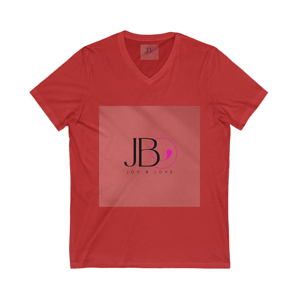 Thumbnail: JOY B LOVE Unisex Jersey Short Sleeve V-Neck Tee