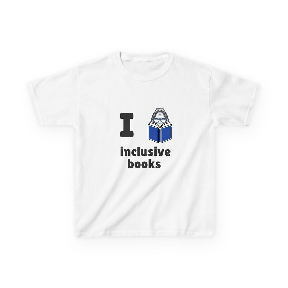 Kids T‑Shirt - "I read Inclusive Books" Reading Pride Tee for Kids