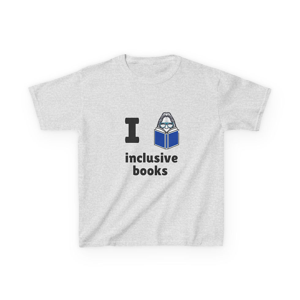 Thumbnail: Kids T‑Shirt - "I read Inclusive Books" Reading Pride Tee for Kids
