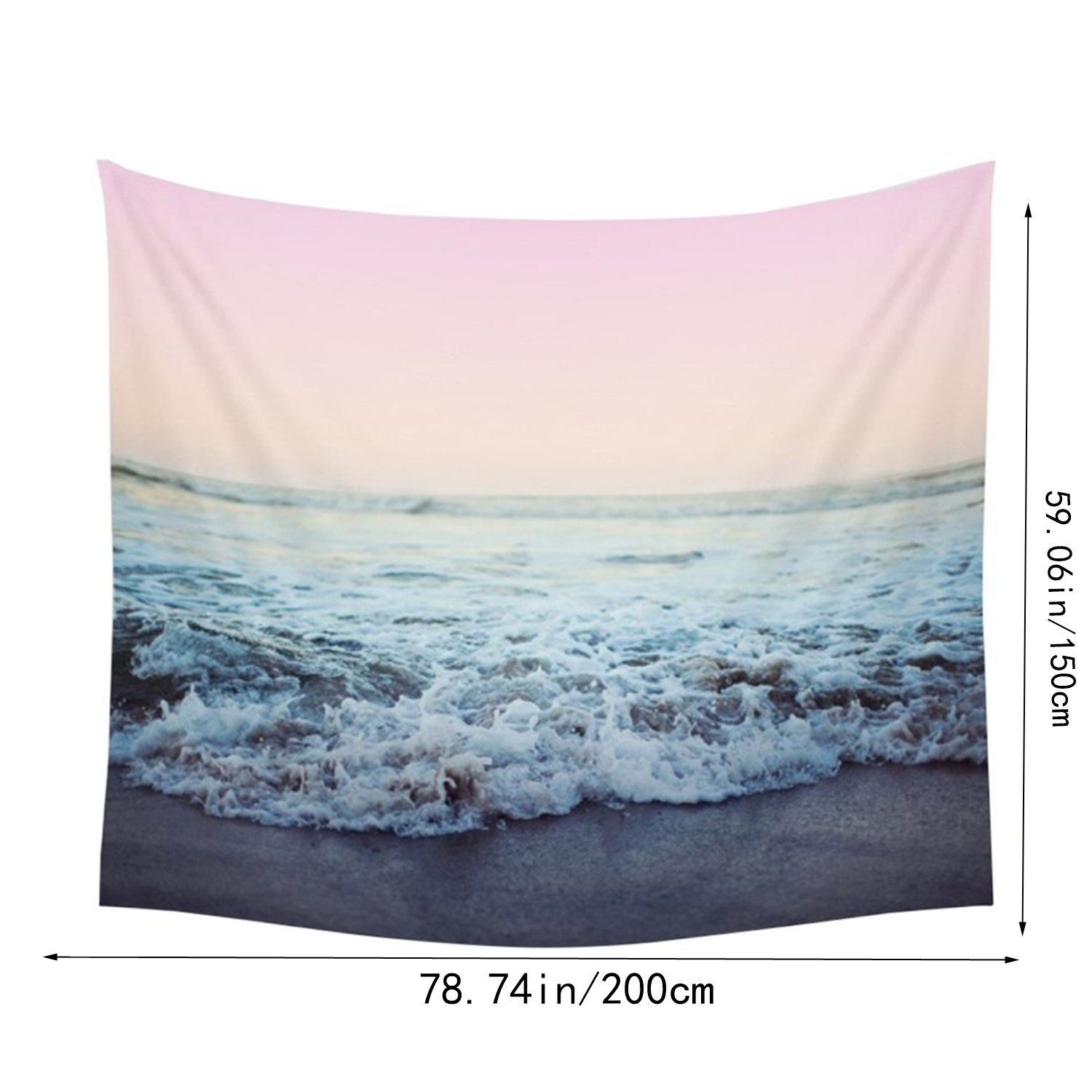 Bohemian Tapestry with Printed Floor Mat for Decor