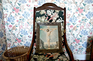 Painting of Christ, Lane House, Tilting, Fogo Island