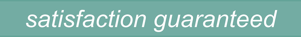 Values banner: Satisfaction guaranteed