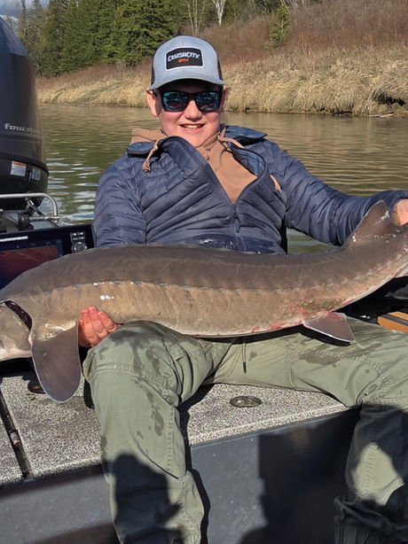 Huge sturgeon caught by Barry Butler Outdoors