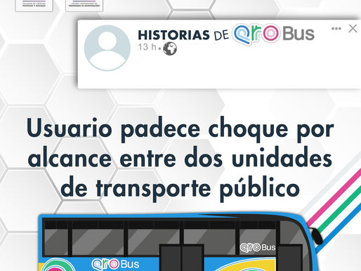 Unidad de ruta T-03 impactó a camión de ruta C-46 en Avenida Belén; usuarios viven momentos de desesperación